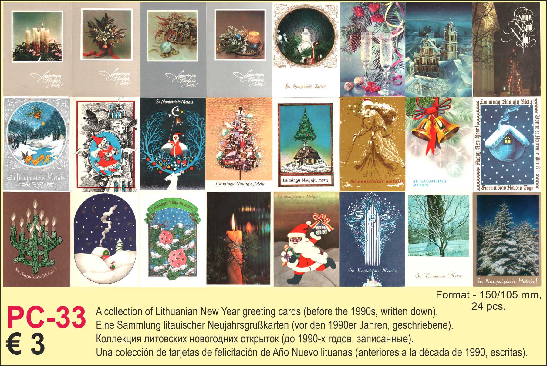 Postcards Lithuania New Year